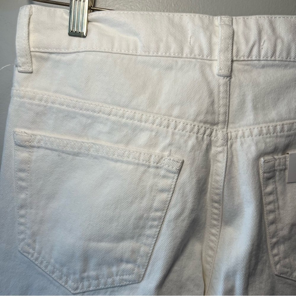 Zara Jeans White Button Up Straight Leg Woman’s Size 38 NWT - Picture 7 of 13